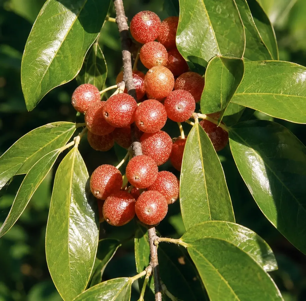 [Arbustes] Chalef d'automne 'Brilliant Rose' – Elaeagnus umbellata 'Brilliant Rose' - jeune plant de 1 à 2 ans